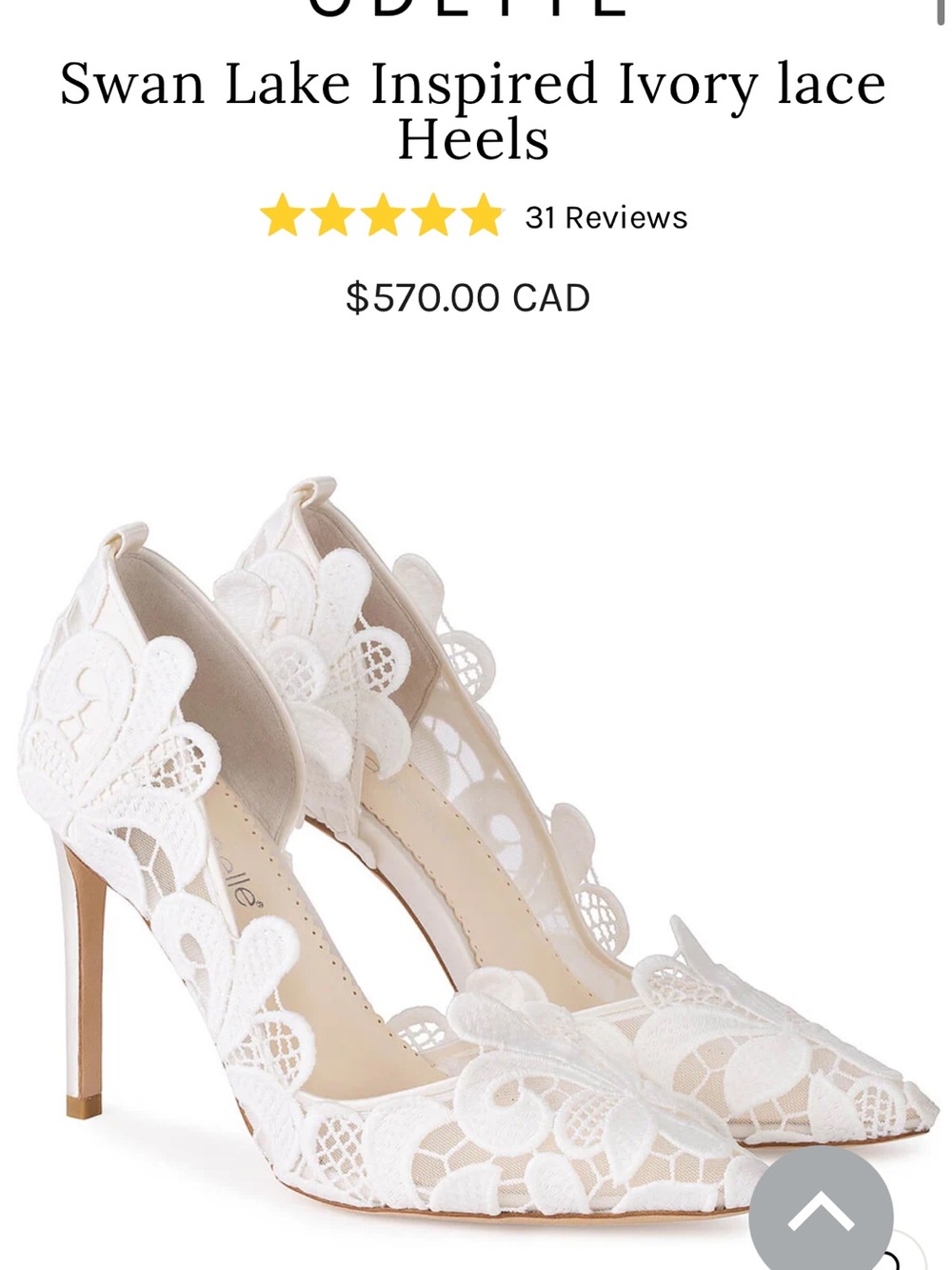 Odette Ivory Lace Pointed-Toe Stiletto Heels